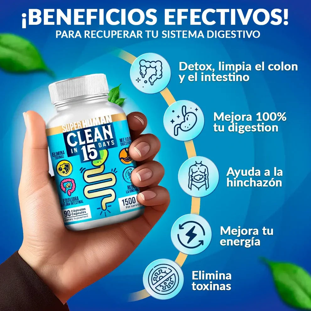 Clean 15 Limpieza Completa Estomacal En 15 Días + Envio Gratis