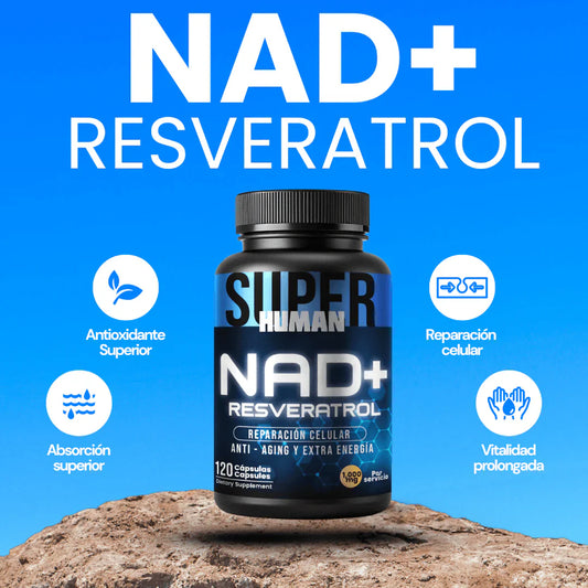 Resveratrol - Cápsulas 💊  de Reparación Celular 🧠 Antienvejecimiento y Energía Extra - SuperHuman