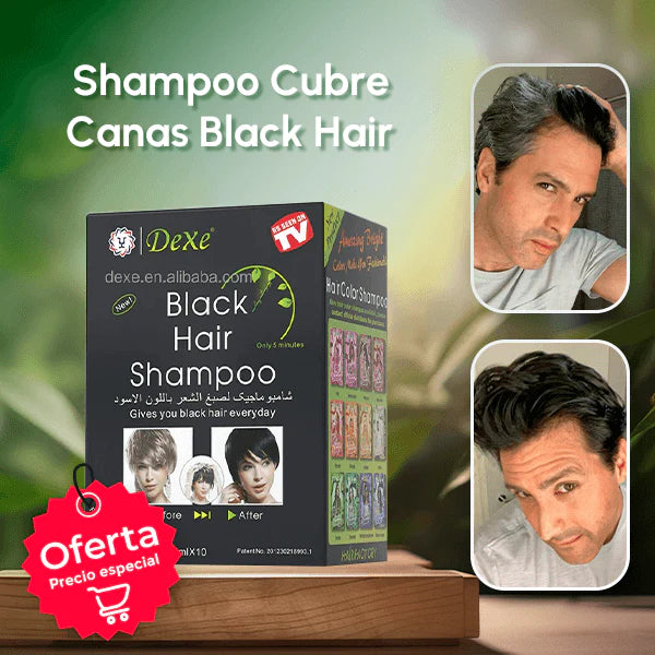 Dexe Shampoo Cubre Canas Black Hair + Envio Gratis