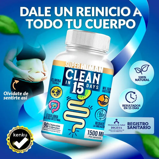 Clean 15 Limpieza Completa Estomacal En 15 Días + Envio Gratis
